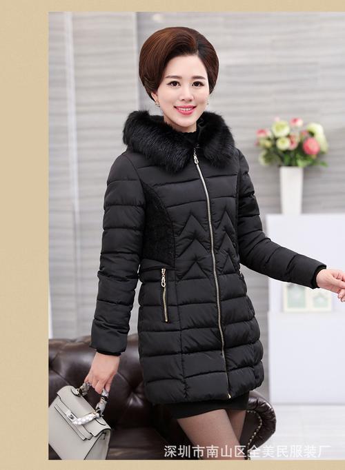  服装 女装 中老年女装 >中老年女装羽绒棉衣批发女式加绒棉衣
